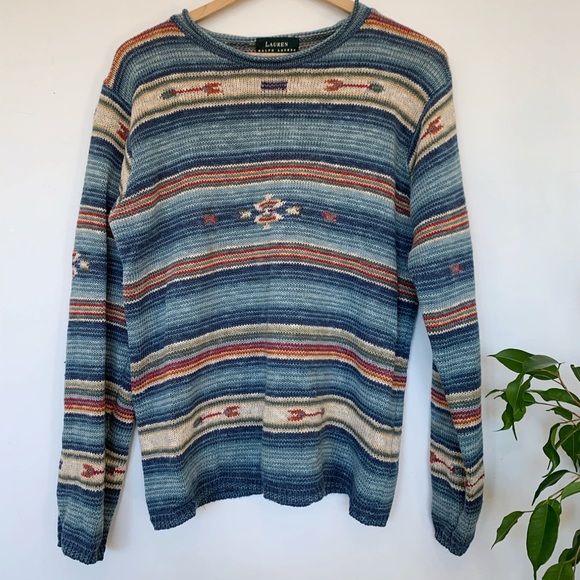 Ralph Lauren Knit Stripe Sweater - Picture 1 of 3